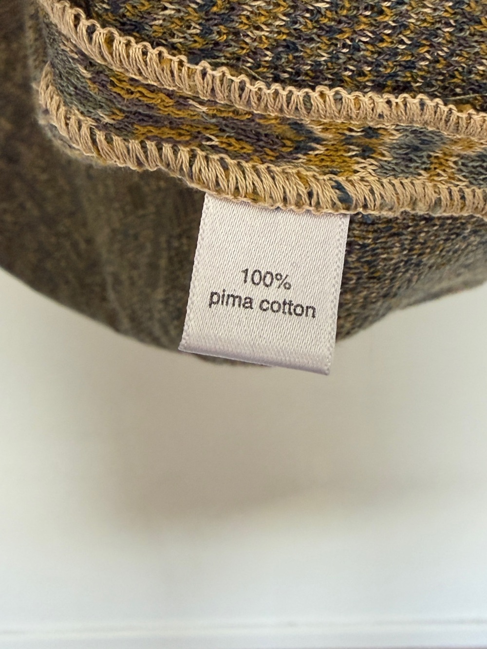 Peruvian Connection Pima Cotton Floral Jacquard Tapestry Cardigan L - Picture 7 of 10